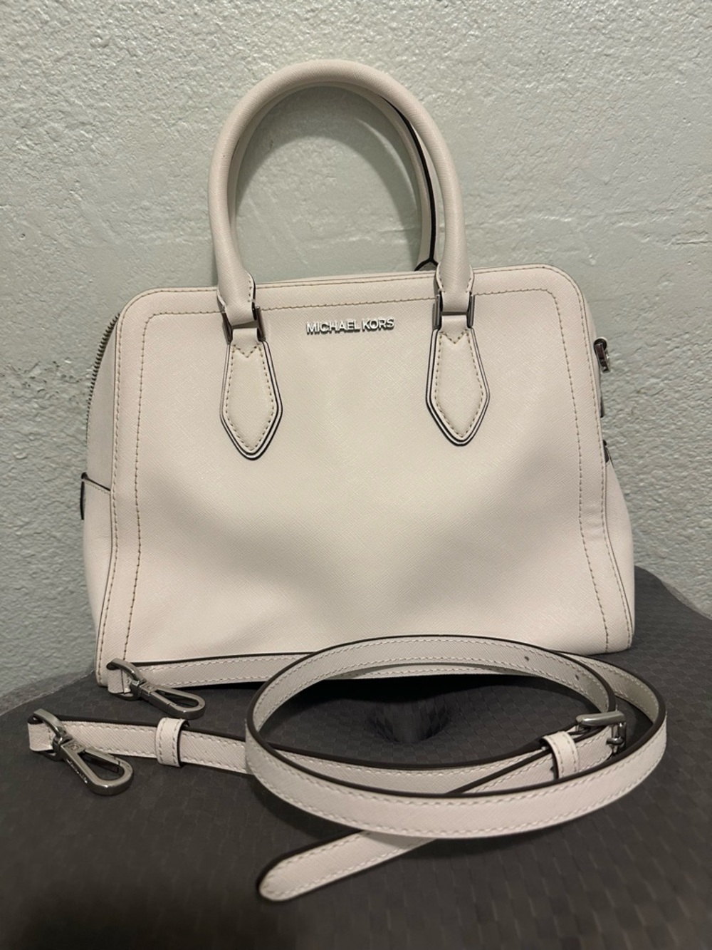 Michael Kors White Satchel Bag